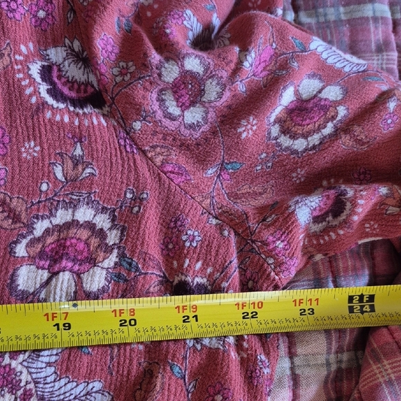 Knox Rose Bohemian Paisley Dress in Pink and Cream XXL Plus Prairie Western - Picture 9 of 11